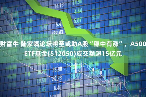 财富牛 陆家嘴论坛将至或助A股“稳中有涨”，A500ETF基金(512050)成交额超15亿元