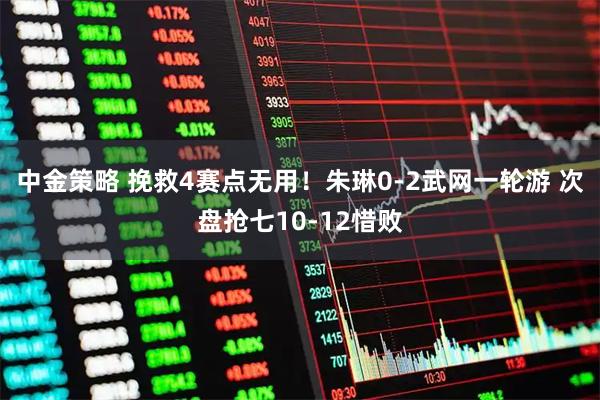 中金策略 挽救4赛点无用！朱琳0-2武网一轮游 次盘抢七10-12惜败